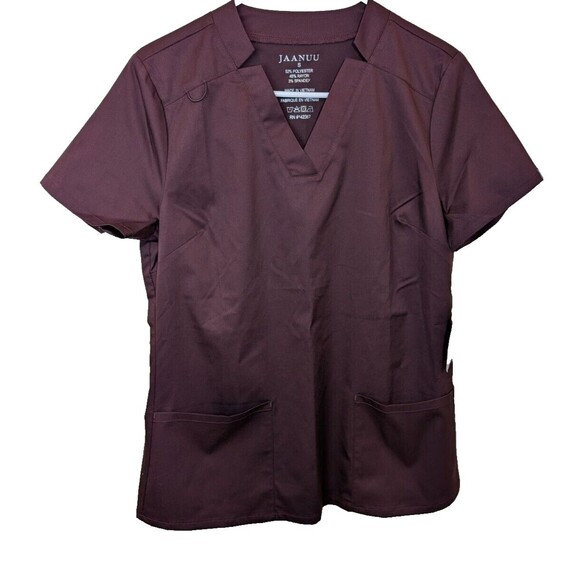 jaanuu Scrub Top 3 Pocket J96163 Color RSNC Medical Uniform Size Small - Picture 1 of 9